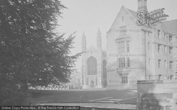 Photo of Cambridge, King's College From River 1931