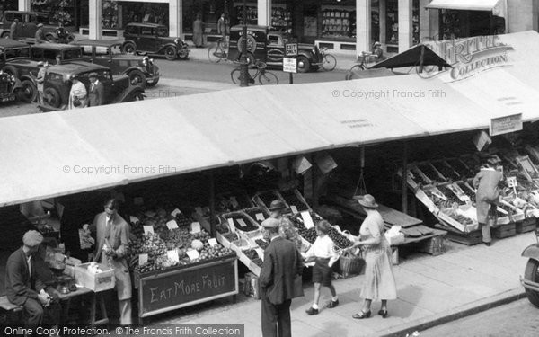 Cambridge, Market Stalls 1938