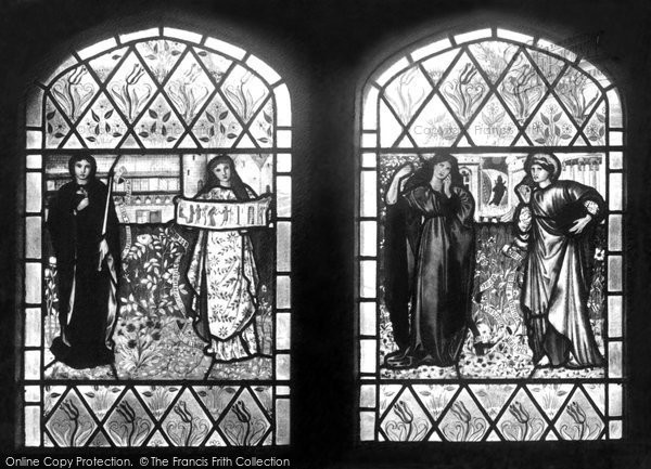 Photo of Cambridge, Peterhouse Window By Burne Jones 1908