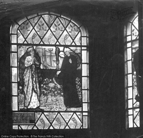 Photo of Cambridge, Peterhouse Window By Burne Jones 1908