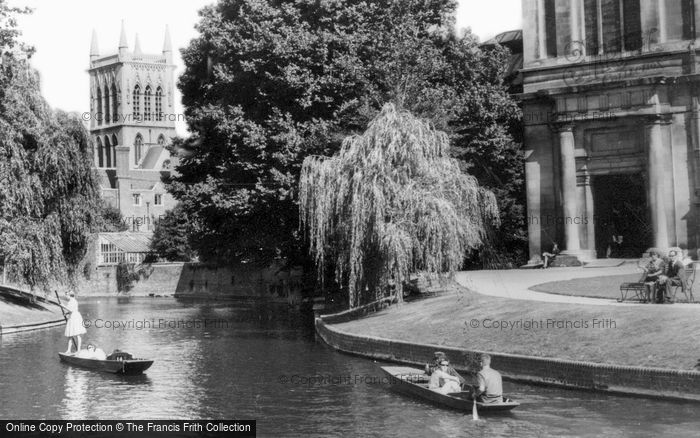 Photo of Cambridge, Punting By St John's Chapel c.1960