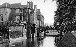 Queens' College And Bridge c.1920, Cambridge