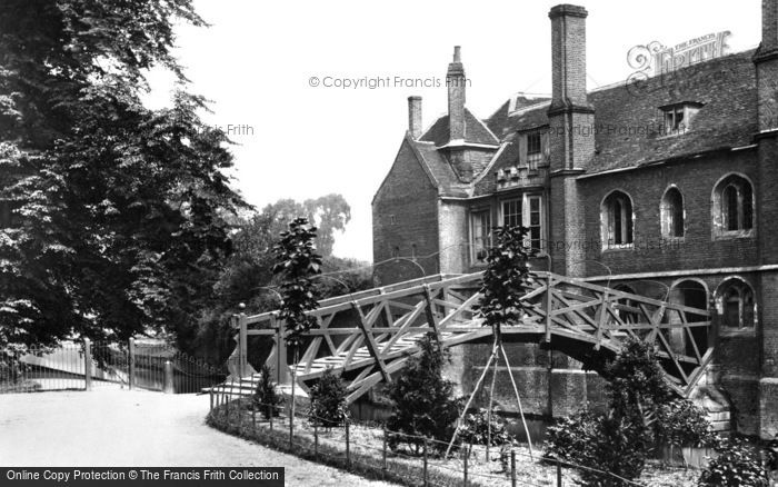 Photo of Cambridge, Queens' College And Mathematical Bridge c.1860