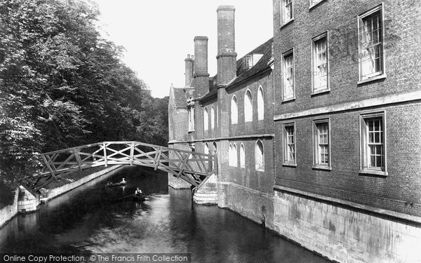 Photo of Cambridge, Queens' College Bridge 1908