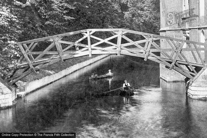 Photo of Cambridge, Queens' College Bridge 1908
