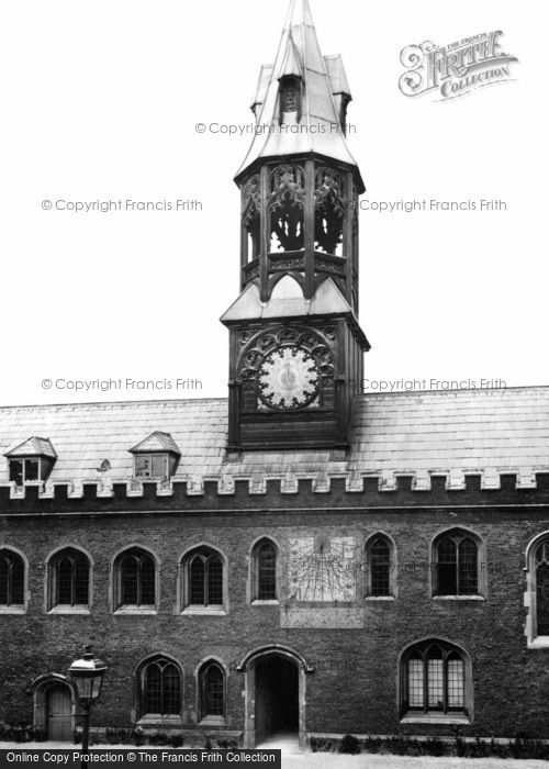 Photo of Cambridge, Queens' College, Dial And Clock c.1860