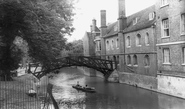 River Cam And The Mathematical Bridge c.1965, Cambridge