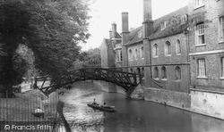 River Cam And The Mathematical Bridge c.1965, Cambridge