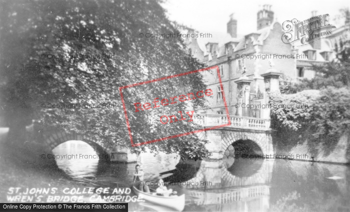 Photo of Cambridge, St John's College And Wren's Bridge c.1930