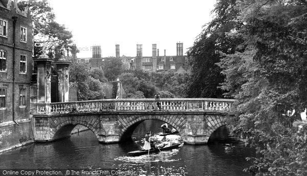 Photo of Cambridge, St John's College And Wren's Bridge c.1955