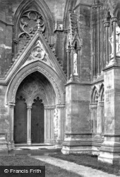 St John's College Chapel Door c.1869, Cambridge