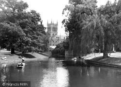 St John's College Chapel Tower c.1955, Cambridge