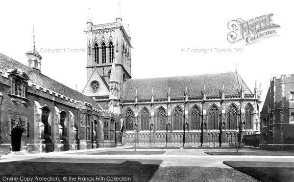 Photo of Cambridge, St John's College First Court And Chapel 1908
