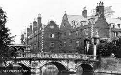 St John's College, Old Bridge c.1873, Cambridge
