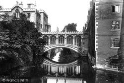 St John's College, The Bridge Of Sighs 1908, Cambridge