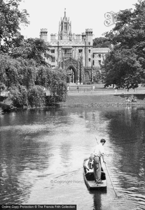 Photo of Cambridge, The Cam And St John's College c.1955