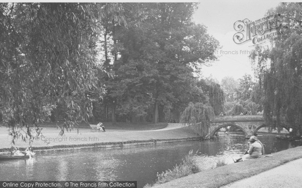 Photo of Cambridge, The Cam And Trinity College Bridge c.1955