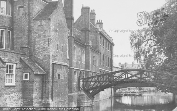 Photo of Cambridge, The Mathematical Bridge And Queens' College c.1955