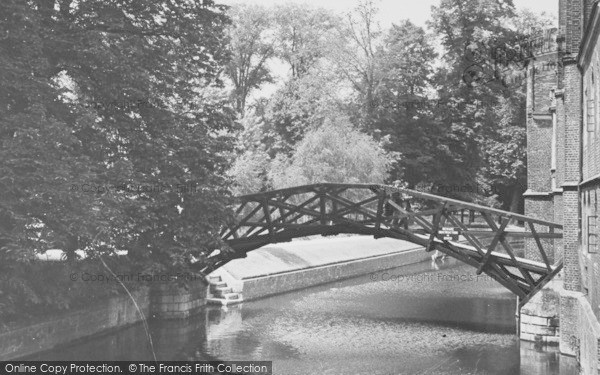 Photo of Cambridge, The Mathematical Bridge, Queens' College c.1955