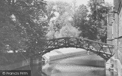 The Mathematical Bridge, Queens' College c.1955, Cambridge