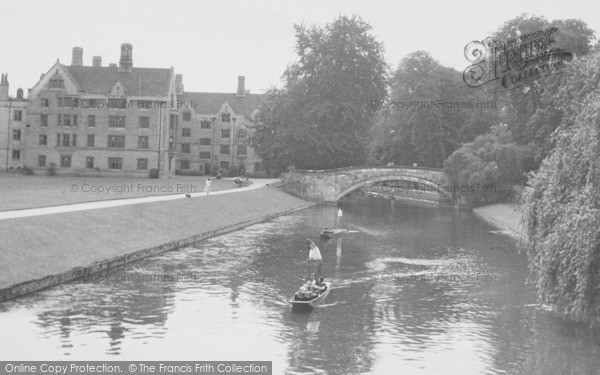 Photo of Cambridge, The River Cam From King's College Bridge c.1955