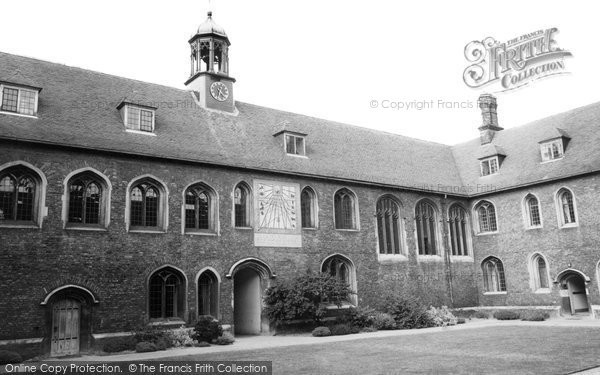 Photo of Cambridge, The Sun Dial, Queens' College, The Old Court c.1965