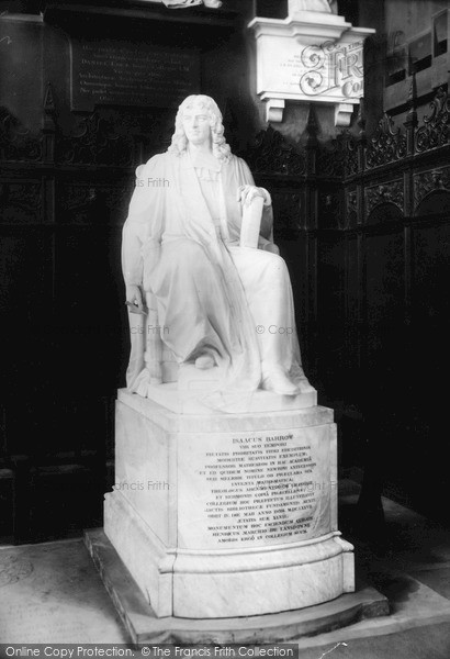 Photo of Cambridge, Trinity College, Isaacus Barrow Statue 1909