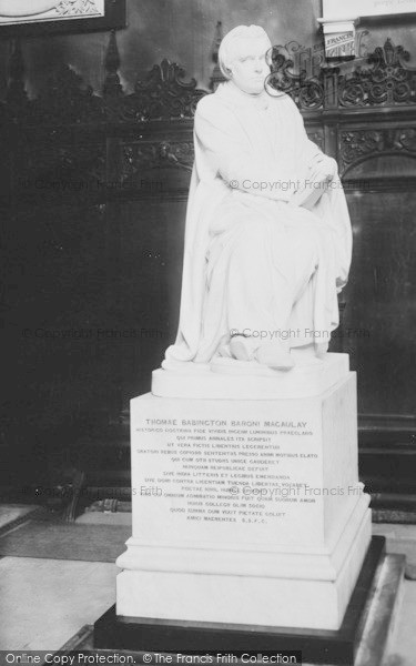 Photo of Cambridge, Trinity College, Macaulay Memorial 1909