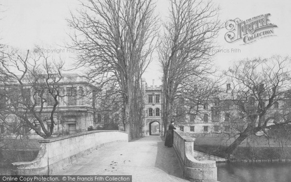 Photo of Cambridge, Trinity College, River Front And Bridge 1890