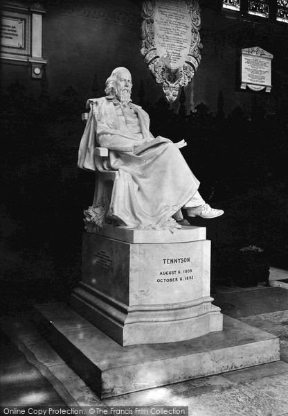 Photo of Cambridge, Trinity College, Tennyson Statue 1911