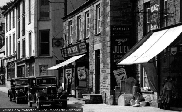 Photo of Camelford, Shops In The Market Place 1952