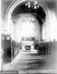 St Nicholas Church Interior c.1965, Canewdon