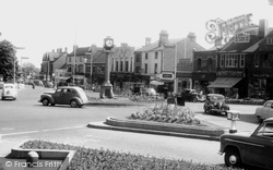 Clock Tower And Market Place c.1960, Cannock