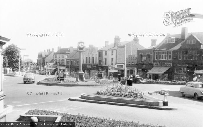 Photo of Cannock, Clock Tower And Market Place c.1960