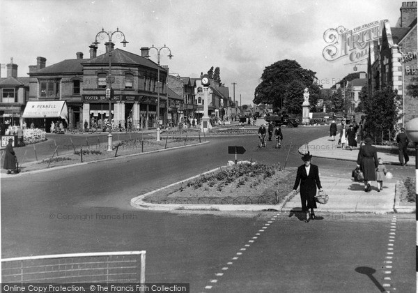 Photo of Cannock, Market Place c.1955