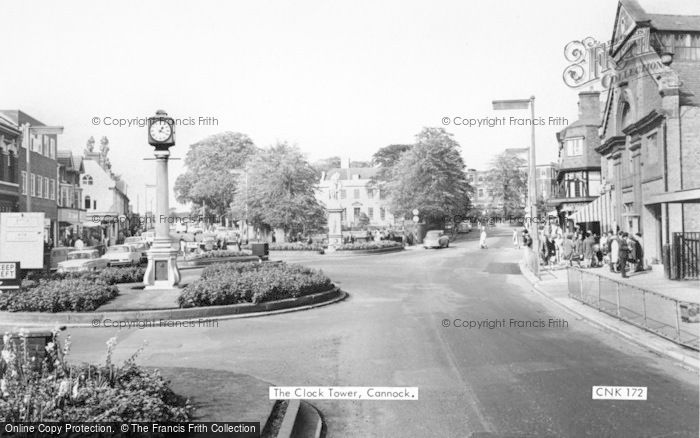 Photo of Cannock, The Clock Tower c.1965