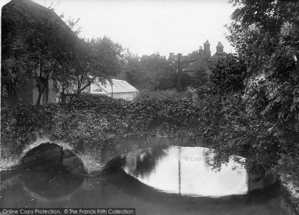 Photo of Canterbury, Bridge In White Friars Grounds 1924