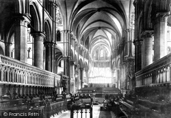 Cathedral, Choir Looking East 1888, Canterbury