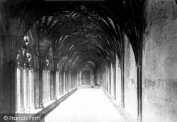 Cathedral, Cloisters South Walk 1888, Canterbury