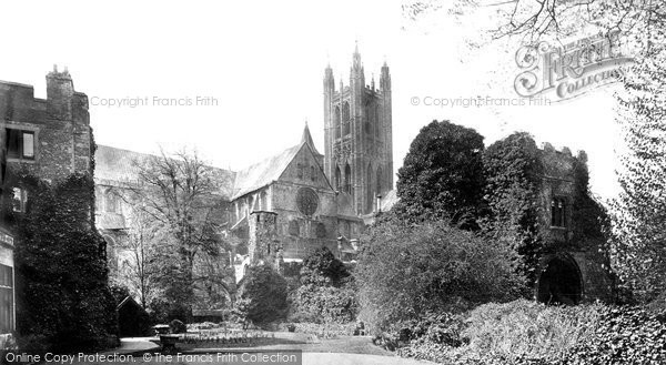 Photo of Canterbury, Cathedral From Dean's Garden c.1872