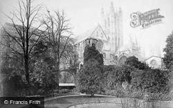 Cathedral From Deanery 1882, Canterbury