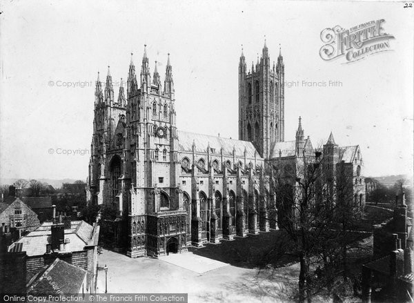 Photo of Canterbury, Cathedral From Gateway c.1890