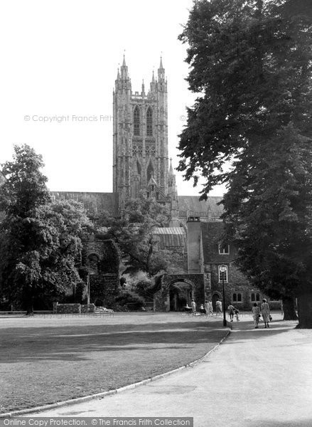 Photo of Canterbury, Cathedral, Green Court c.1955