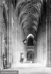 Cathedral, Nave East 1898, Canterbury