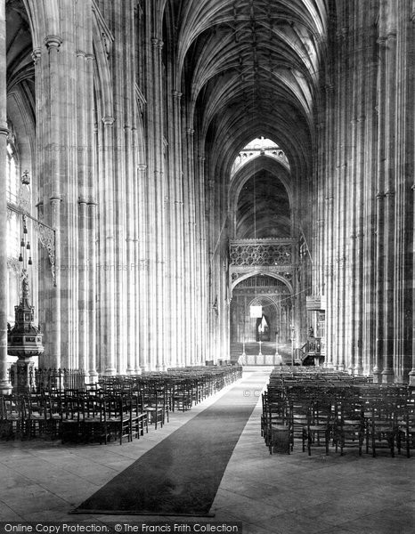Photo of Canterbury, Cathedral, Nave East 1933