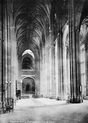 Cathedral, Nave East c.1890, Canterbury