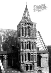 Cathedral, Norman Tower 1890, Canterbury
