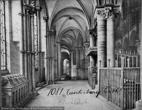 Photo of Canterbury, Cathedral, South Choir Aisle c.1862