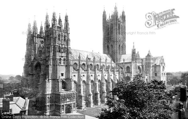 Photo of Canterbury, Cathedral, South West c.1865