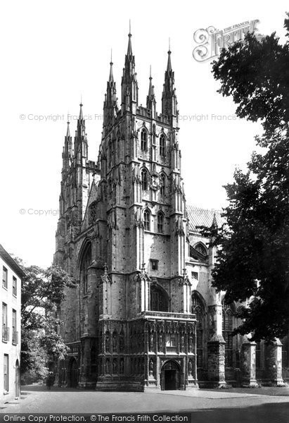 Photo of Canterbury, Cathedral, Towers From South West 1890
